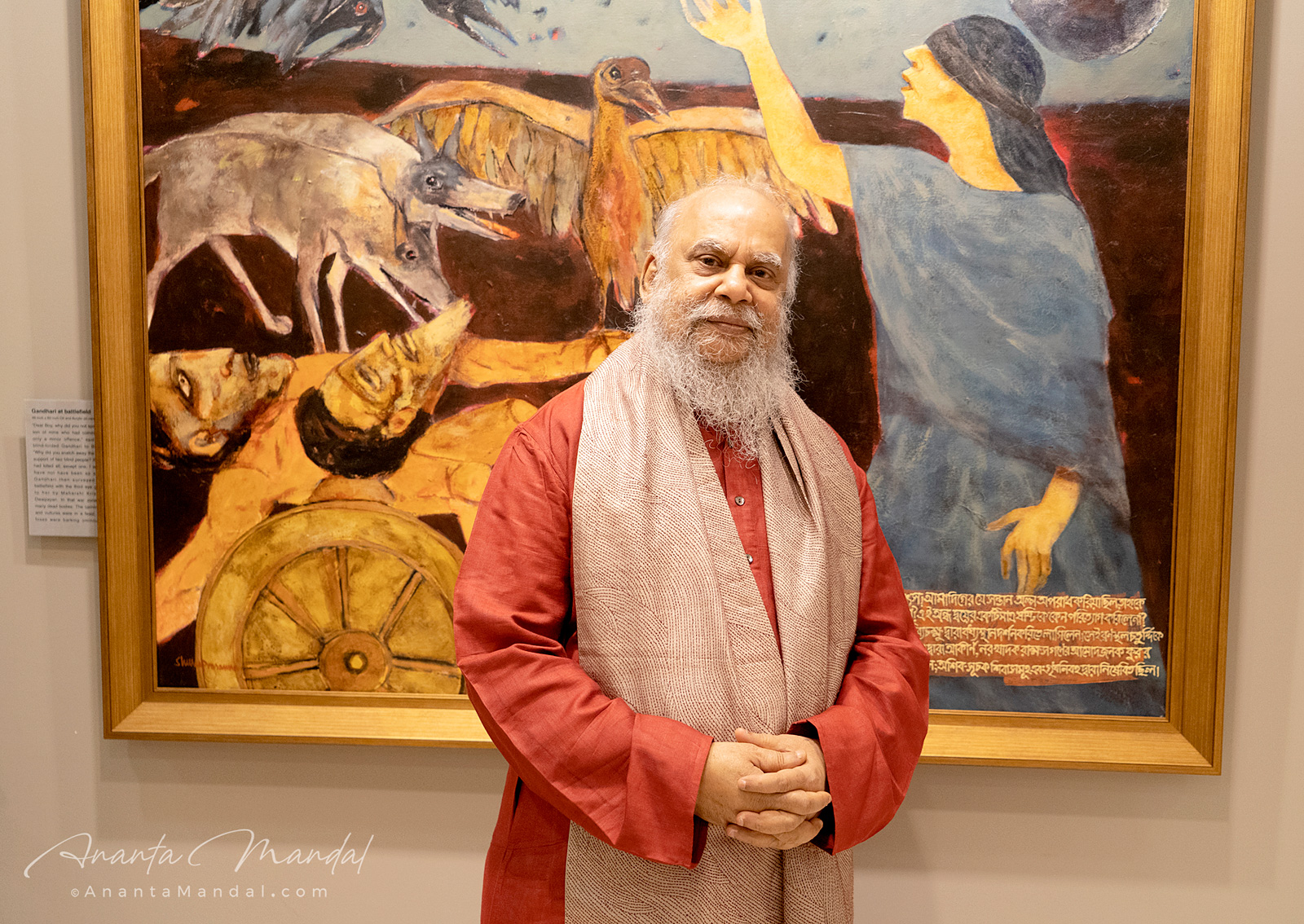 eminent-artist-Subhaprasanna-at-gallery-art-and-soul-mumbai-photograph-by-ananta-mandal-indian-artis