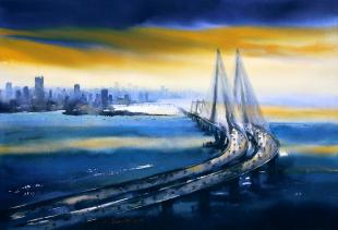Bandra Sea Link  painting