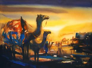 desert-painting-by-ananta-mandal