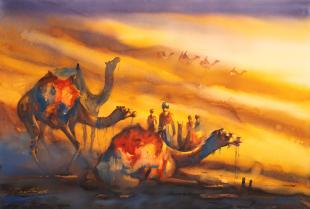 Indian desert painting