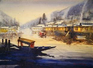 Kashmir-painting-Heaven-on-Earth-by-ananta-mandal