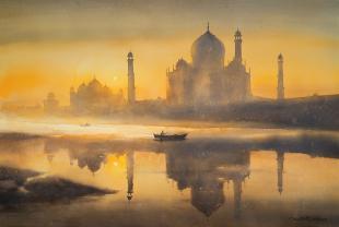 Taj Mahal at Dawn painting by Ananta Mandal