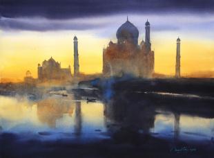 Taj Mahal painting 