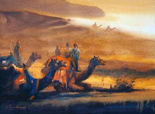 desert-painting-by-ananta-mandal