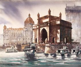 mumbai-sea-view-painting-by-ananta-mandal