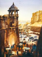 jaisalmer-fort-painting-by-ananta-mandal