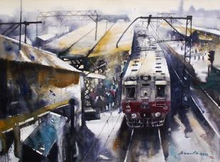 Mumbai painting by ananta mandal