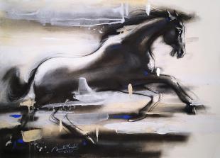 running-horse-paintings-by-indian-artist-ananta-mandal